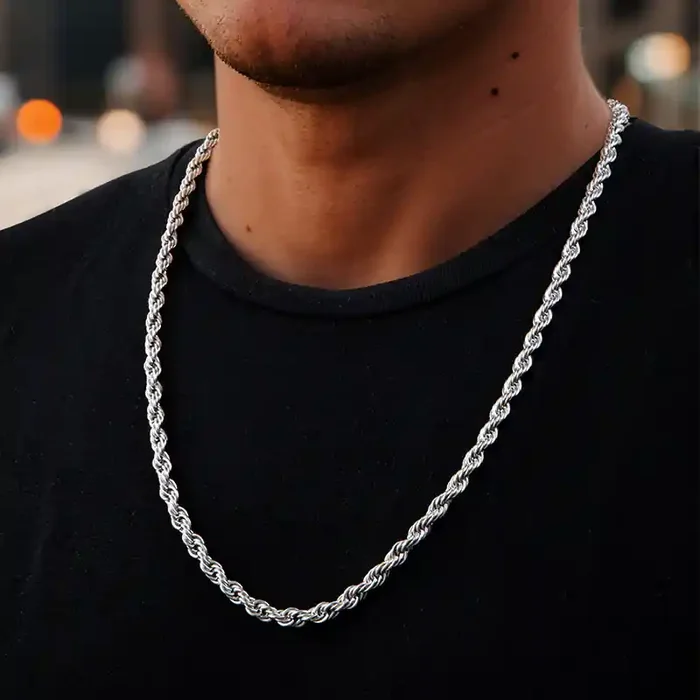 Helloice 10mm Stainless Steel Rope Chain