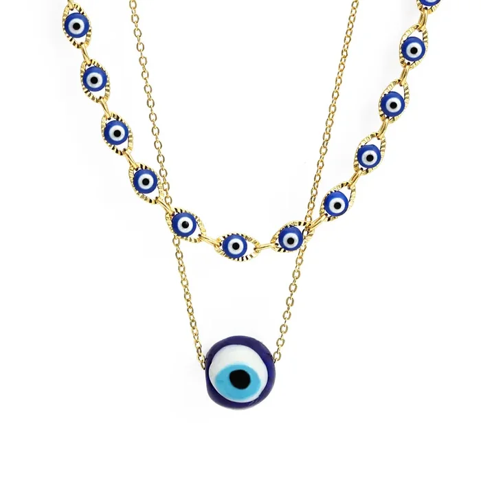 Helloice 2Pcs Evil Eye Choker Necklaces