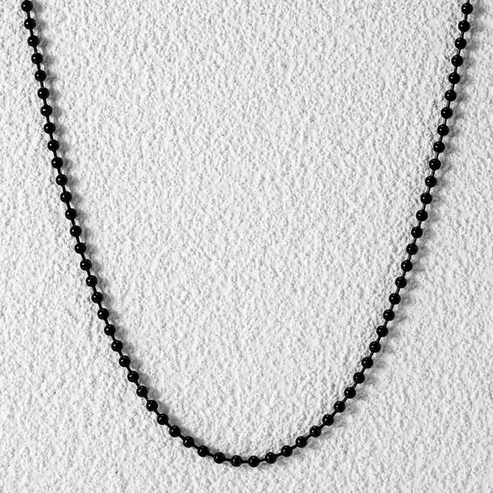 Helloice 3mm Steel Bead Chain in Black Gold