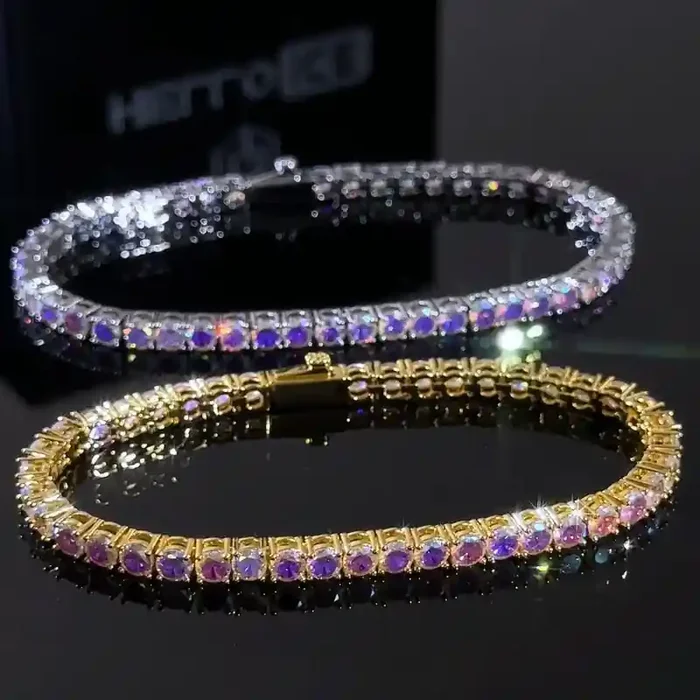 Helloice 4mm Colorful Tennis Bracelet