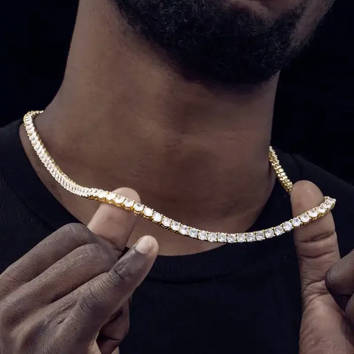 Helloice 5mm Tennis 18K Gold Chain