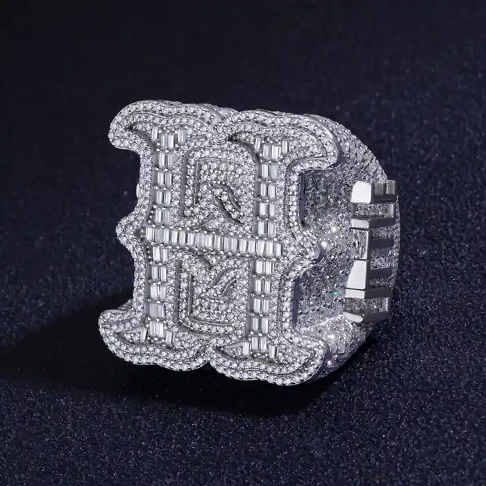 Helloice 925S & VVS Moissanite 26 Initial Letters Ring