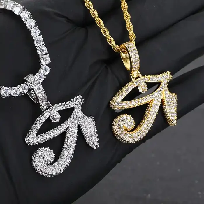 Helloice 925S & VVS Moissanite Eye of Horus Pendant