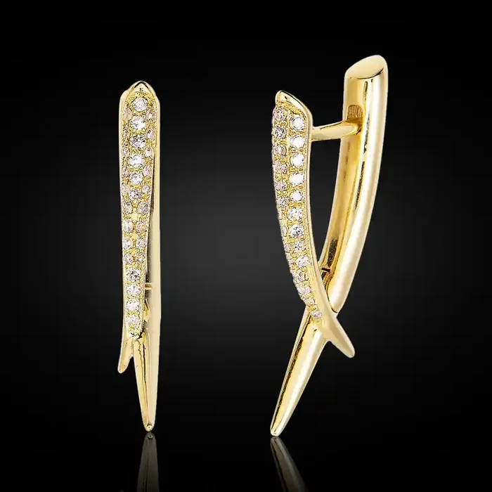 Helloice 925S & VVS Moissanite Thorn Earrings