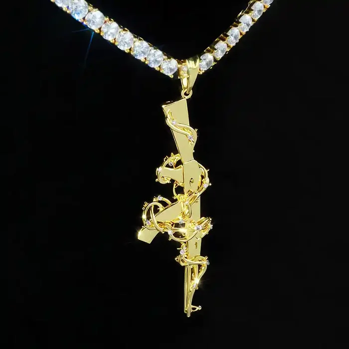 Helloice 925S & VVS Moissanite Thorns Arms Pendant