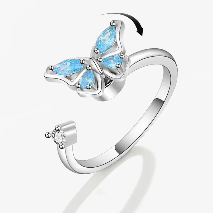 Helloice Butterfly Fidget Spinner Ring