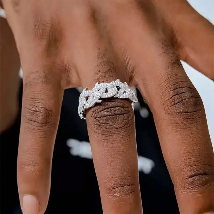 Helloice Crown of Thorns Ring in White Gold