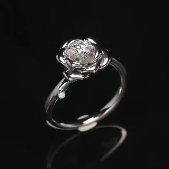 Helloice Diamond Camellia Ring