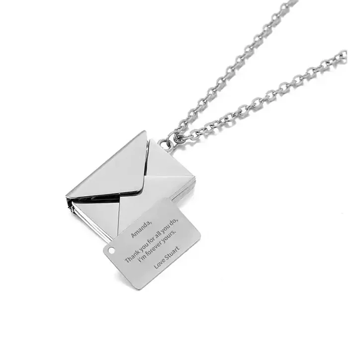 Helloice Envelope Necklace With Secret Message