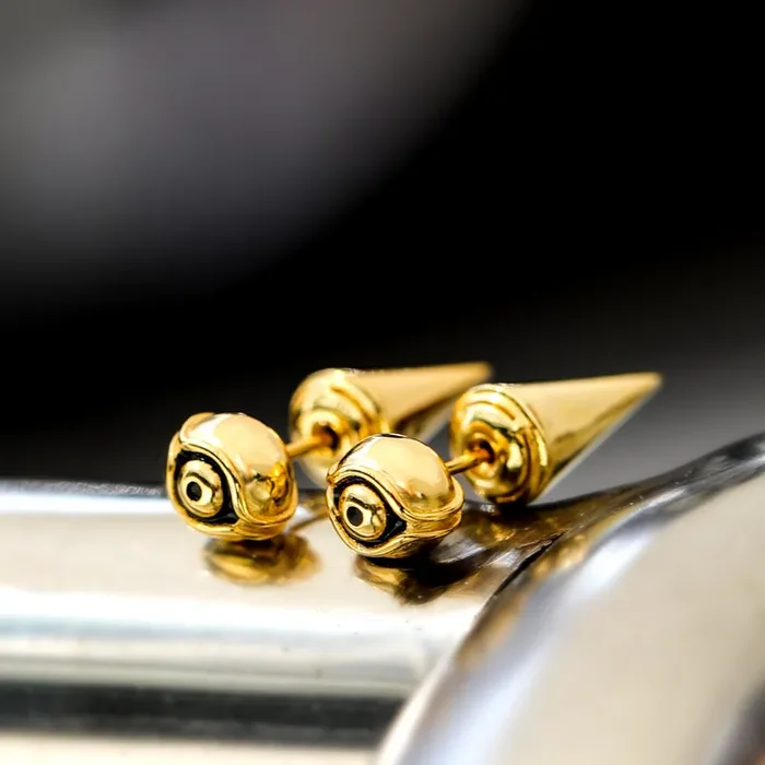 Helloice Eye of Ra Cron Stud Earrings