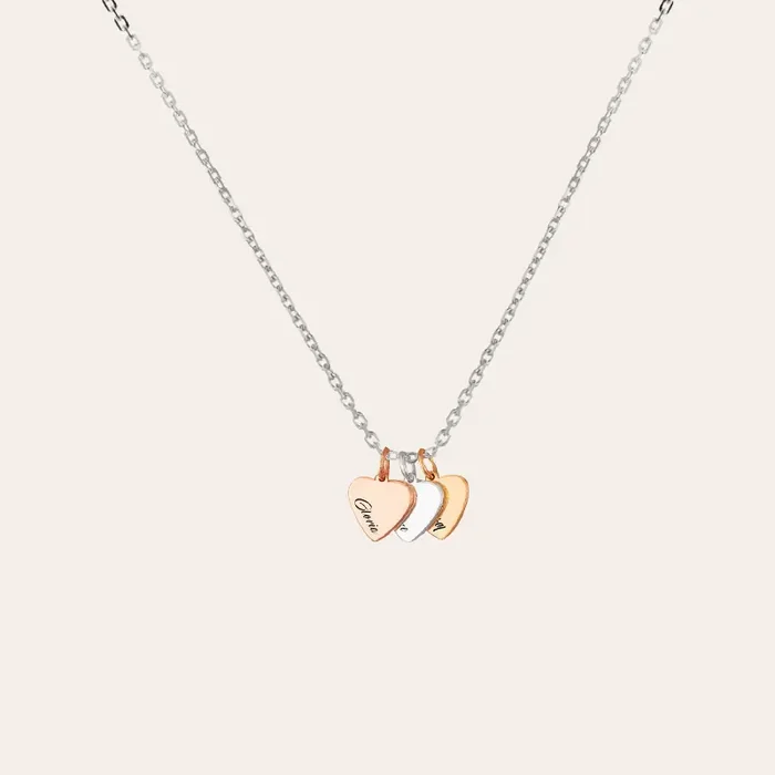 Helloice Heart Shape Customized Name Pendant Necklace
