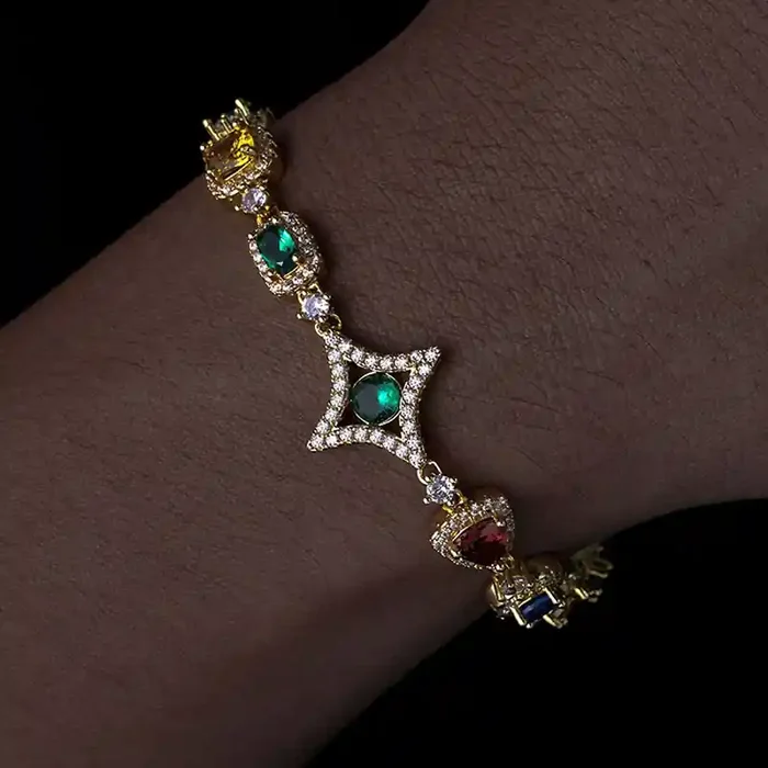Helloice Iced 10mm Multi-color Diamonds Bracelet
