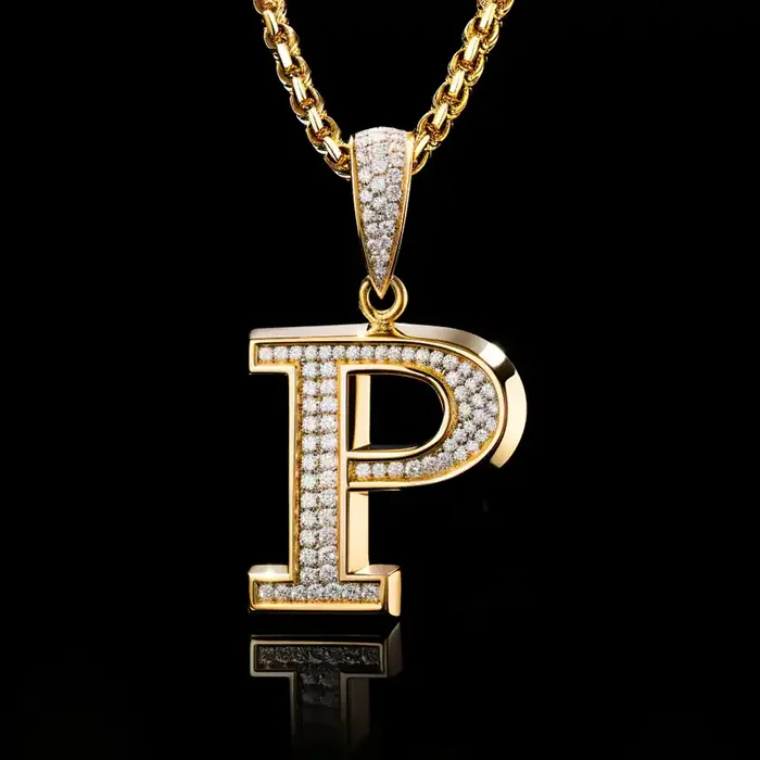 Helloice Iced 26 Initial Letters Pendant