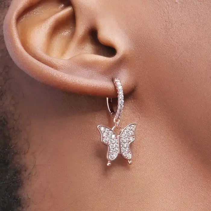 Helloice Iced Butterfly Dangle Earrings