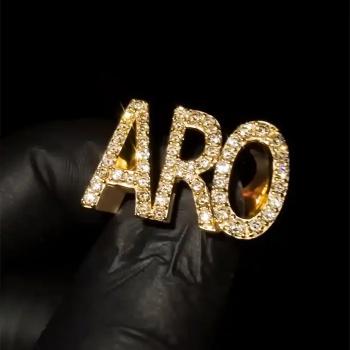 Helloice Iced Custom Name Ring