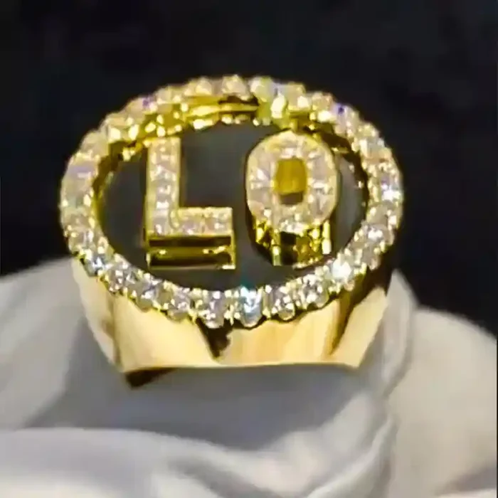 Helloice Iced Custom Name Round Ring