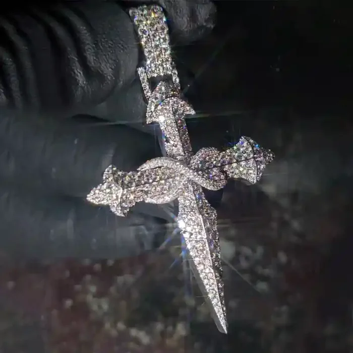 Helloice Infinity Symbol Sword Cross Pendant