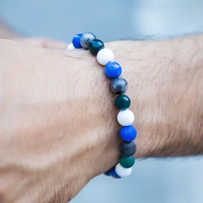 Helloice Natural Healing Stone Adjustable Braided Bracelet