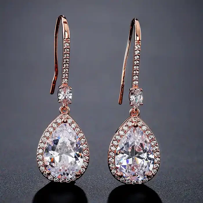 Helloice Pear Cut Long Earrings