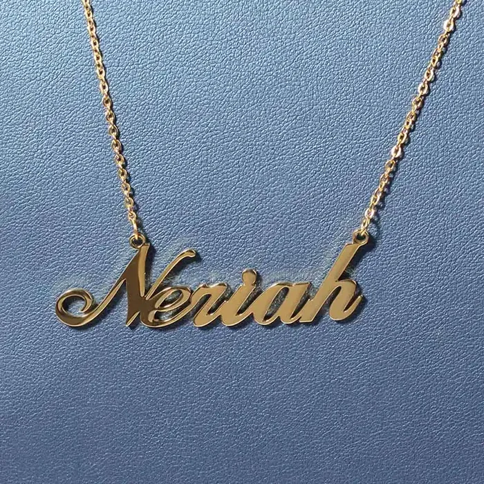 Helloice Personalized Name Stainless Steel Necklace