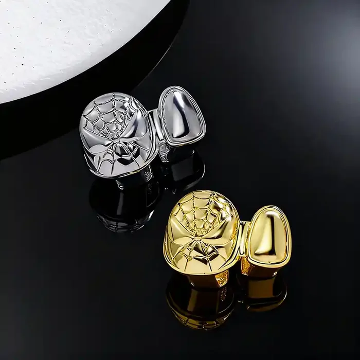 Helloice Pre-made Spider Double Grillz