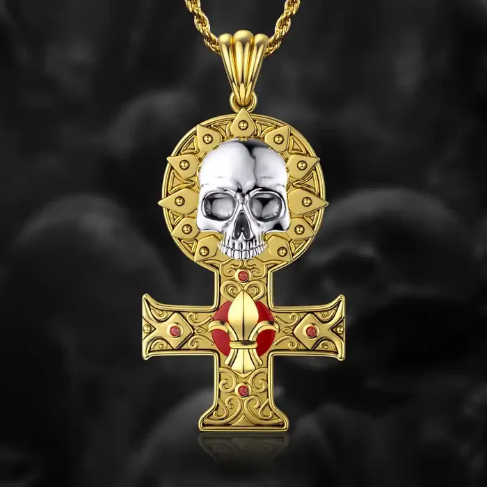 Helloice Skull Cross Redemption Stainless Steel Pendant