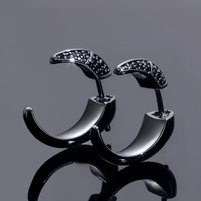 Helloice Sleek Black Claw Men‘s Hip Hop Earrings
