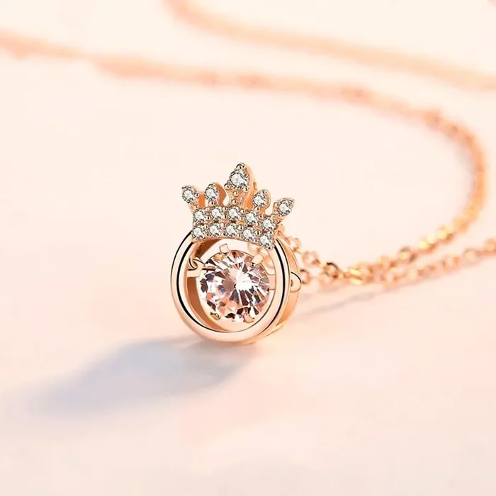 Helloice Straighten Your Crown Sparkling Dance Necklace – For Daughter