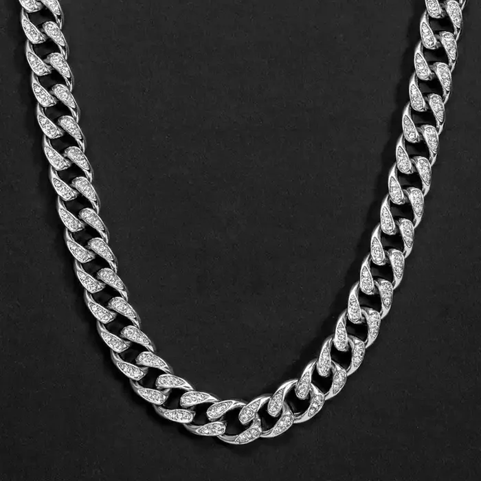 Helloice Women‘s Iced 10mm Teardrop Miami Cuban Chain
