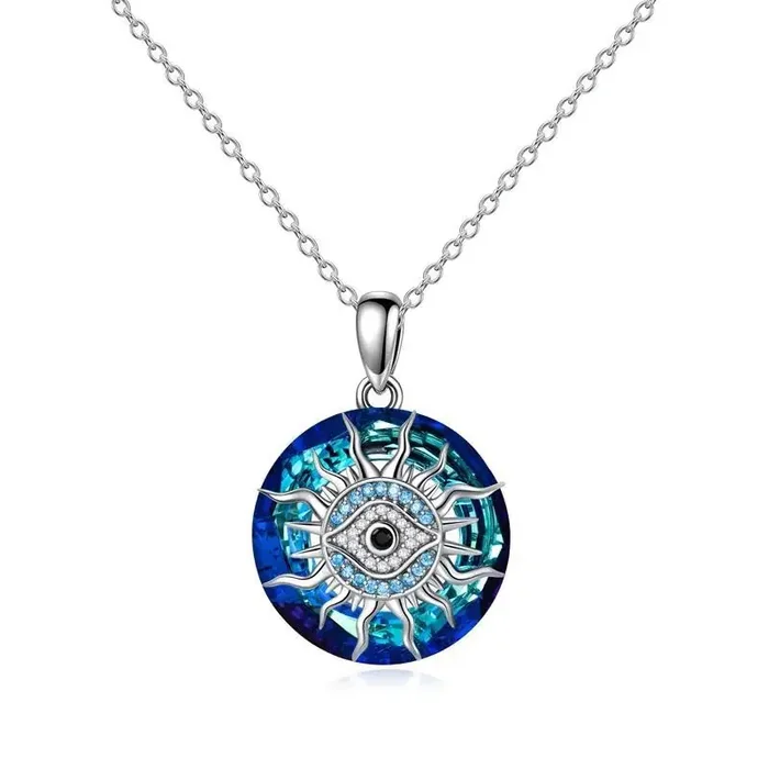Helloice You Always be Protected Crystal Evil Eye Necklace