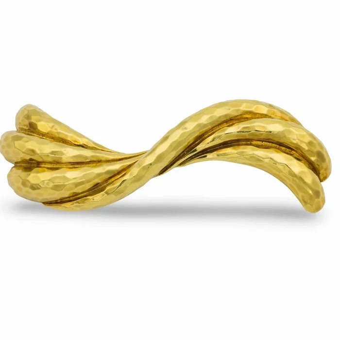 Henry Dunay 18k yellow gold spiral brooch