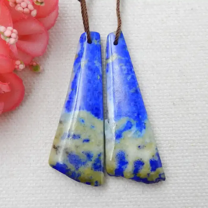 High quality Lapis Lazuli nugget earrings beads, stone for earrings making
