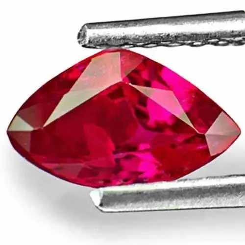 IGI Certified Burma Ruby, 1.08 Carats, Neon Red Trilliant