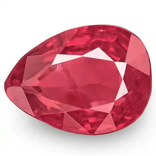 IGI Certified Burma Spinel, 0.90 Carats, Reddish Pink Pear