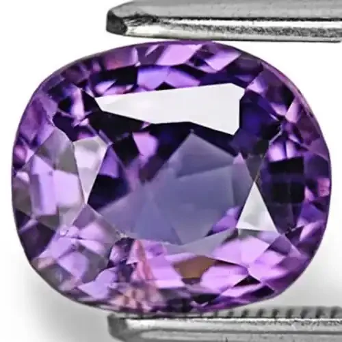 IGI Certified Burma Spinel, 2.90 Carats, Fiery Purple Cushion