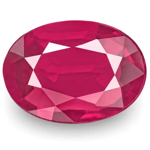 IGI Certified Mozambique Ruby, 0.69 Carats, Pinkish Red Oval