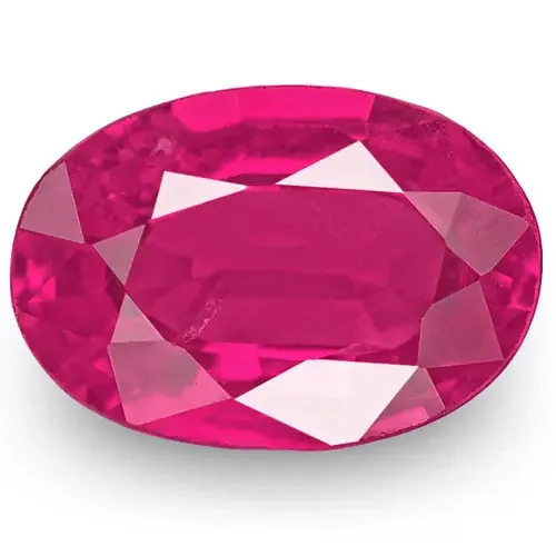 IGI Certified Mozambique Ruby, 0.81 Carats, Pink Red Oval