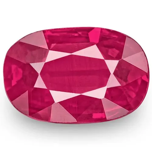 IGI Certified Mozambique Ruby, 0.90 Carats, Neon Pinkish Red Oval