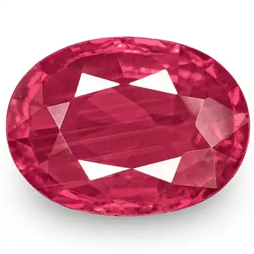 IGI Certified Mozambique Ruby, 1.16 Carats, Pinkish Red Oval