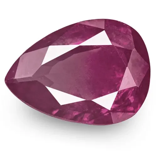 IGI Certified Pakistan Pink Sapphire, 2.62 Carats, Velvety Purple Pink Pear