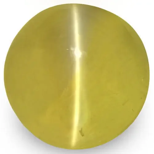 IGI Certified Sri Lanka Chrysoberyl Cat‘s Eye, 1.56 Carats, Deep Yellow