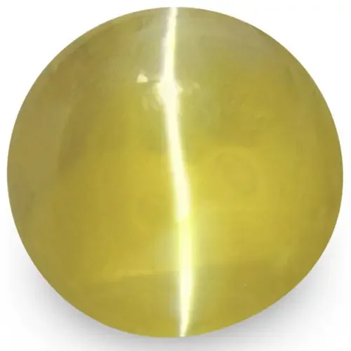 IGI Certified Sri Lanka Chrysoberyl Cat‘s Eye, 1.80 Carats, Brownish Yellow