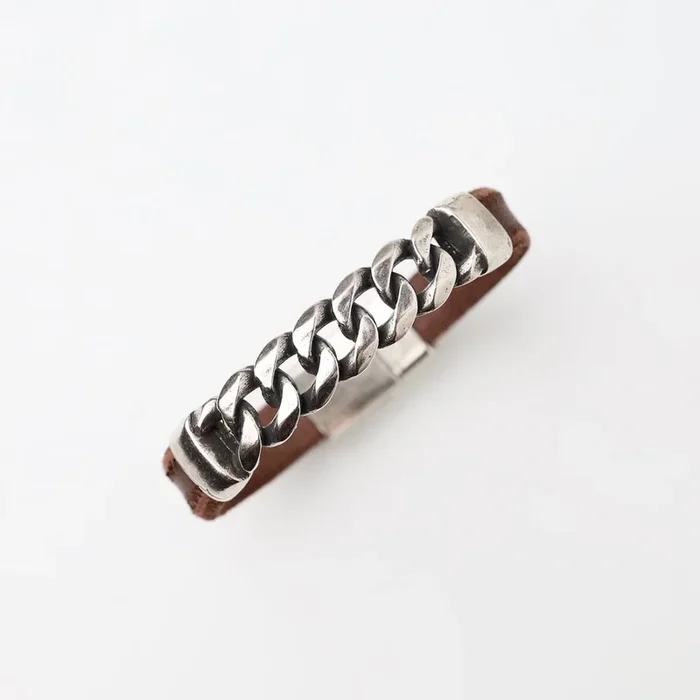 Indus Brown Leather Bracelet