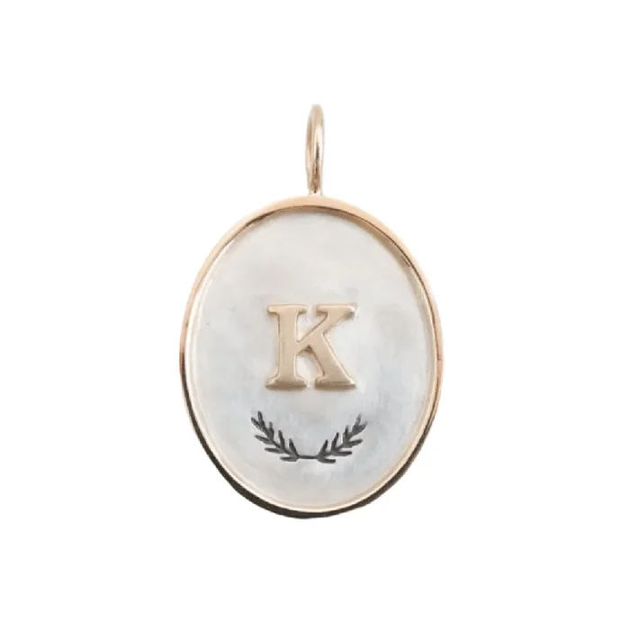 Initial Oval Charm – In Stock