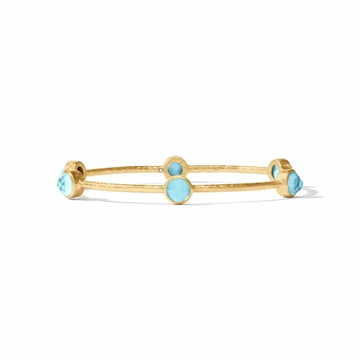 Iridescent Capri Blue Milano Luxe Bangle Bracelet