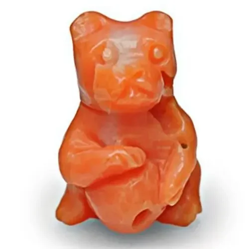 Japan Coral, 5.03 Carats, Orange Bear