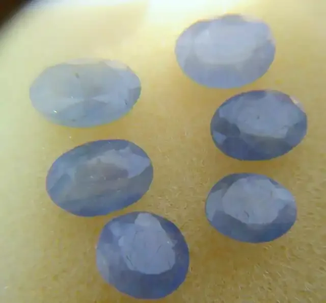 KASHMIRORIGIN-RARE,NAT-BLUESAPPHIRE,11CTW,6PCSLOT