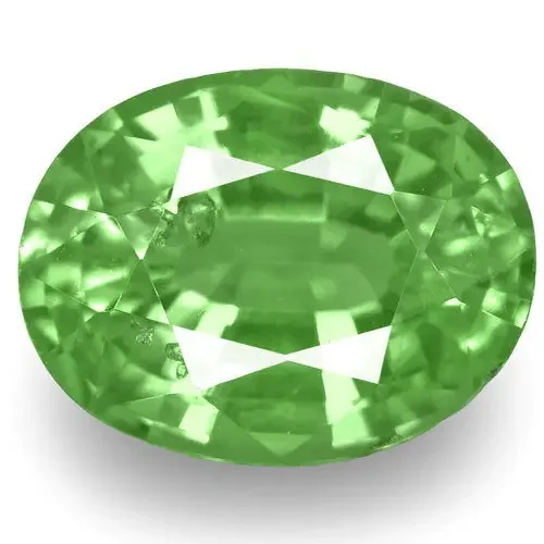 Kenya Tsavorite Garnet, 0.75 Carats, Pastel Green Oval