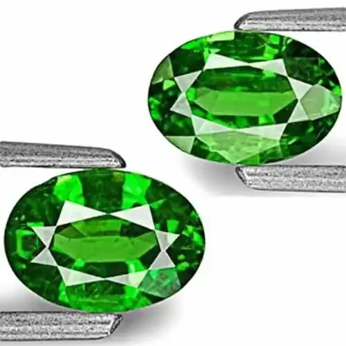 Kenya Tsavorite Garnets, 1.44 Carats, Deep Green Oval
