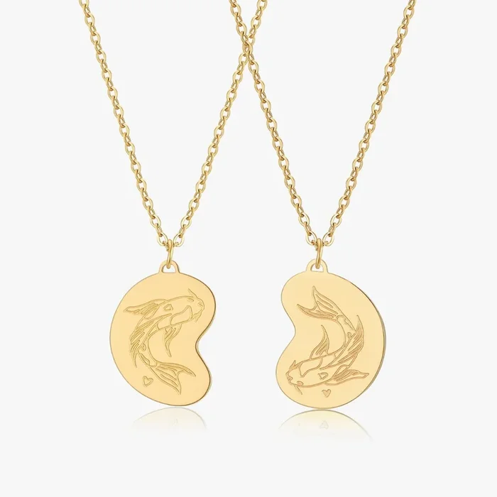 Koi Fish Duo Necklace 2.0 in Gold (Not A Set)